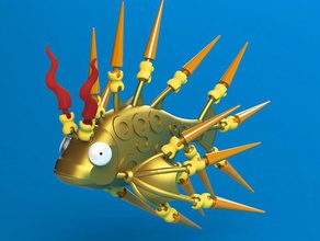 ogo Fisch Bau - Spielzeug ball joint lion der bild sport onsuchafullsea giftig spikes 3d print model - Mito3D
