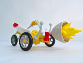 flame construction toys ball joint bild fire hair heat ogo sport spikey tree 3d print model - Mito3D