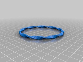 ten twist mobius strip bracelets customized 3d print model - Mito3D