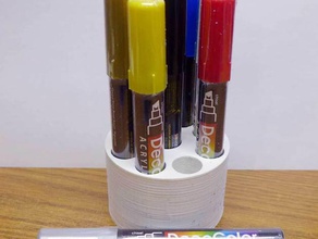 stylo de peinture stand outil les titulaires boîtes 9 decocoat rack 3d print model - Mito3D