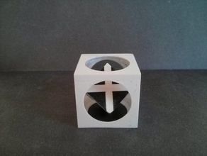 3d sigularity dual printing tests cube extrusion impossible interlock 3d print model - Mito3D