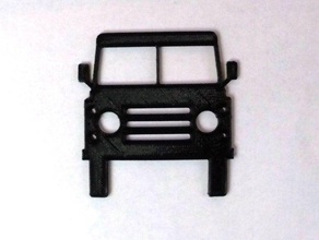 landrover defender grill vehicles 4x4 car front jeep offroad 3d print model - Mito3D