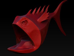 fandy fish sculptures firsttime free onsuchafullsea zbrush 3d print model - Mito3D
