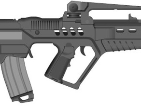 tar rifle de assalto modelos metralhadora 3d print model - Mito3D