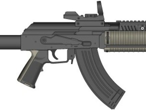 aku-12 carabina modelos arma de fuego rifle 3d print model - Mito3D