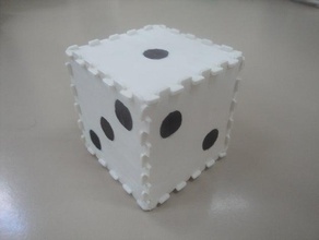 dice1 3d eva de plástico valle puzzle restablecer upm 3d print model - Mito3D