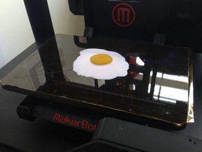 uovo fritto cibo bevanda dualstrusion 3d print model - Mito3D