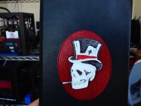 skeleton crest hat coins badges emblem logo skull swap filament 3d print model - Mito3D