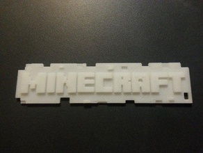 minecraft logo keychain toy game accessories 3d print model - Mito3D