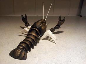 articulado del cangrejo de río a los animales crustáceo en las articulaciones la langosta onsuchafullsea poseable 3d print model - Mito3D