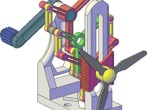 schmidt couplage décalage de prop mécanique jouets 3d print model - Mito3D