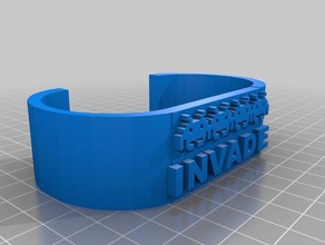 space invaders bracelet bijoux 3d print model - Mito3D
