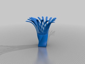 poly twisted vase other 3d print model - Mito3D