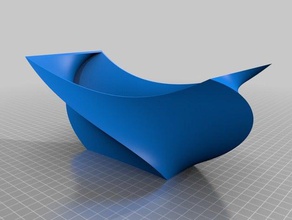 twisted-konisch gestreckt Schüssel andere 3d print model - Mito3D
