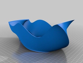 waved bowl other 3d print model - Mito3D