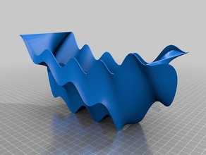 waved bowl 2 other 3d print model - Mito3D