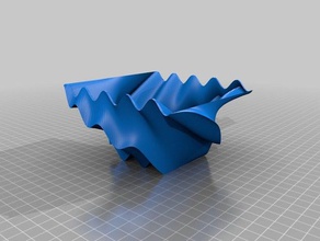 waved bowl 3 other 3d print model - Mito3D
