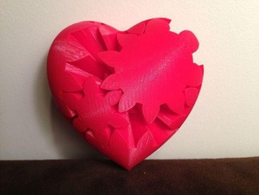 heart gears separate files interactive 3d brain gear customizer featured gear mashup geometry mechanism multi-part openscad parametric snapfit solidoodle toy valentine 3d print model - Mito3D