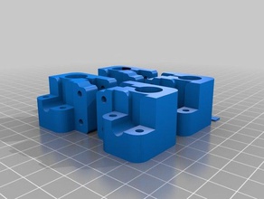 mod twisterblocks oil free bushings 3d printer parts axis dry lubricated misumi ultimaker x-y -y blocks 3d print model - Mito3D