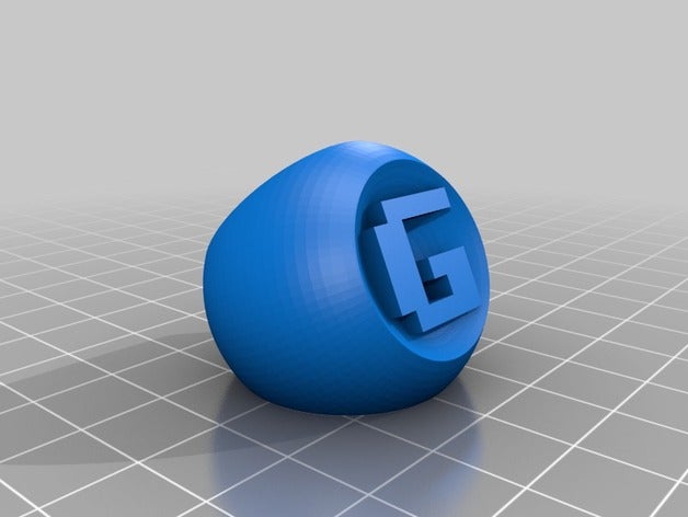 signet şey güç yüzüğü yüzük customizer takı 3D print model - Mito3D