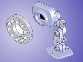 raspberrypi camera omnidirectional bracket 3d print model - Mito3D