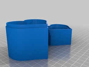 deep heart box customizer containers customized 3d print model - Mito3D