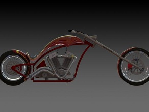 iron man chopper vehicles motorcycle solidworks 3d print model - Mito3D