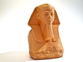 testa spalle sfinge di hatshepsut le scansioni repliche 123d catch egitto egiziano futuremuseum met3d ozar statua 3d print model - Mito3D