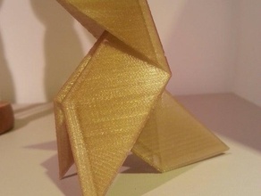 pajarita de papel origami aves esculturas 3d print model - Mito3D