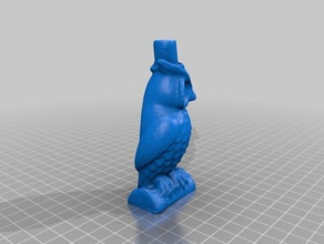 male owl scan art makerbotdigitizer 3d print model - Mito3D