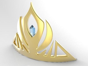 elsas taç takı anna disney donmuş taşlar altın jewlery 3d print model - Mito3D