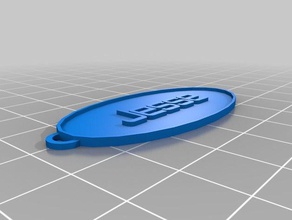 mon ovale personnalisé keychain de jesse porte-clés 3d print model - Mito3D