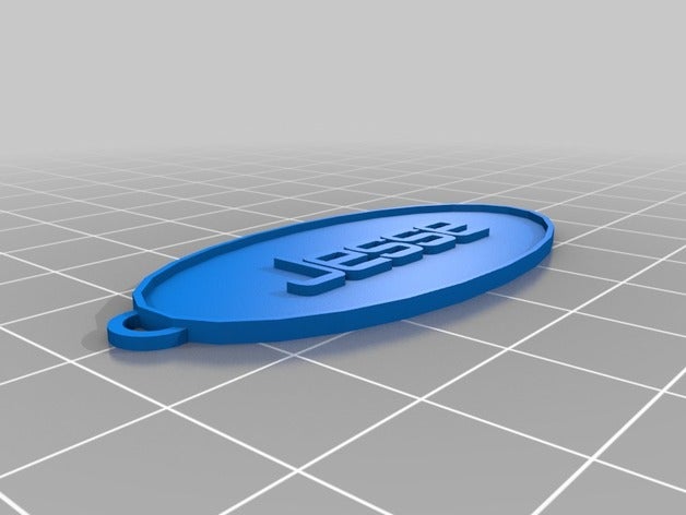 mis personalizado llavero oval llaveros 3D print model - Mito3D