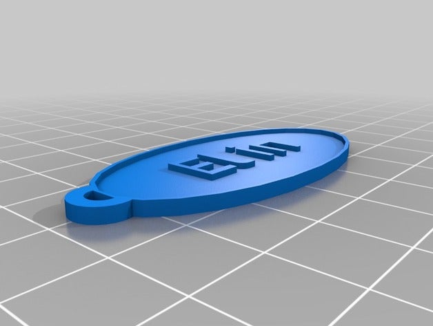 mon personnalisés ovale trousseau de clés porte-clés 3D print model - Mito3D