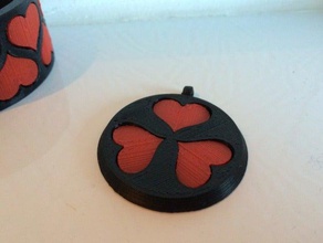 bezier heart armulett accessories herz 3d print model - Mito3D