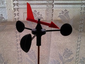 wind direction anemometer outdoor garden 3d print model - Mito3D