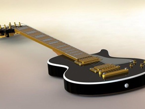 chitarra musica solidworks 3d print model - Mito3D