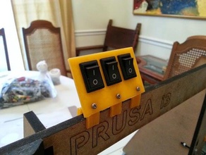 anpassbare rocker switch panel misst boards wie i3 3d Drucker - Zubehör customizer openscad prusa 3d print model - Mito3D
