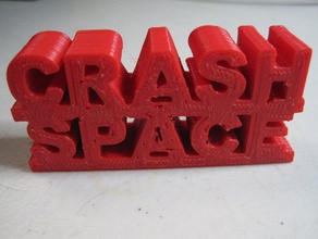 crash kalın harflerle sapce işaretler logoları 3d print model - Mito3D