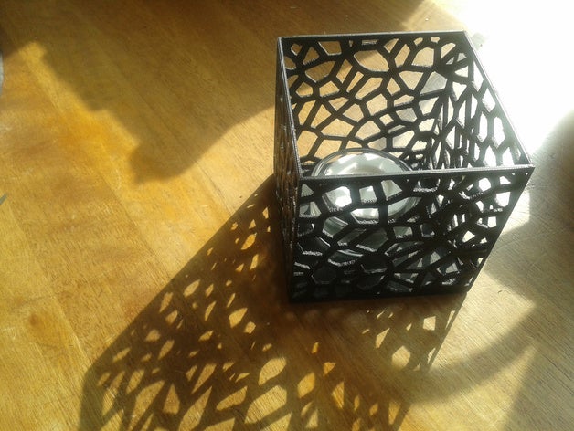 voronoi tealight holder decor candle 3D print model - Mito3D