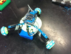 3pod imprimée en 3d omniwheel robot la robotique arduino inventeur python étape trois roues 3d print model - Mito3D
