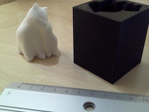 la fabricación de moldes silicona versión acunar a los gatos animales molde 3d print model - Mito3D