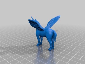 voando pegasus unicórnio animais 3d print model - Mito3D