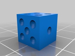 6-sided die dice 6 sided 3d print model - Mito3D