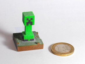 another creeper creatures 3d printer figure minecraft mineways miniature model zprinter 3d print model - Mito3D