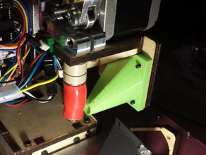 printrbot simple fan adapter 3d printer accessories extruder shroud printerbot 3d print model - Mito3D