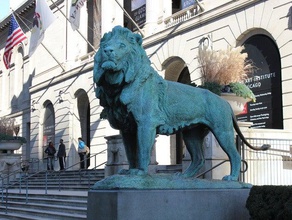 ikonische lion steps art institute chicago south durchsucht Replikate 123d catch 3d-Scannen edward kemeys museum3d Skulptur 3d print model - Mito3D