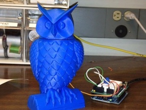 owl animals arduino potentiometer servo 3d print model - Mito3D
