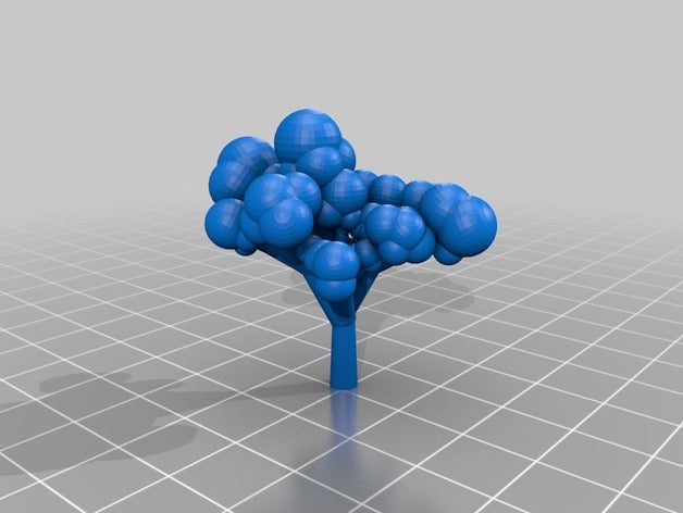 casuale ricorsiva albero biologia personalizzato 3D print model - Mito3D