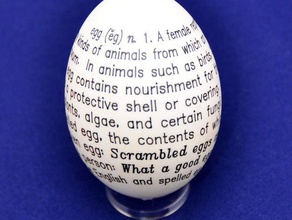 eggbot huevo sustantivo definición de los mismos 3d impresoras 3d print model - Mito3D